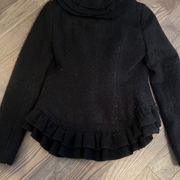 Like new ruffle coat from Anthropologie in size 0 - Picture 4 of 4